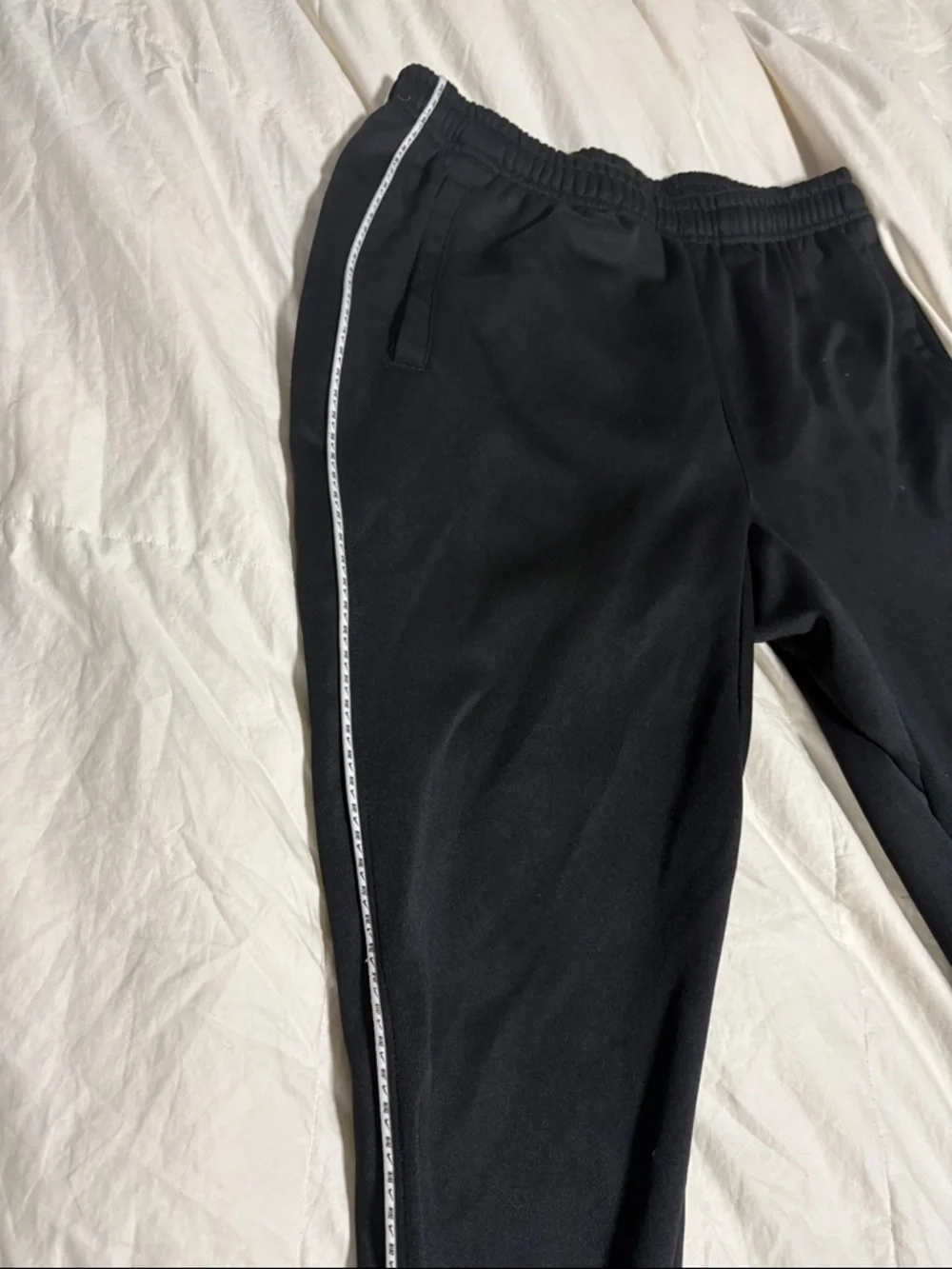 Nike Black Kids' Joggers with White Logo and Side Trim - Picture 2 of 6